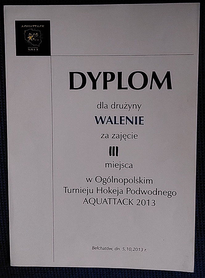 Hokej pod wodą Walenie UWH Siemianowice Śląskie