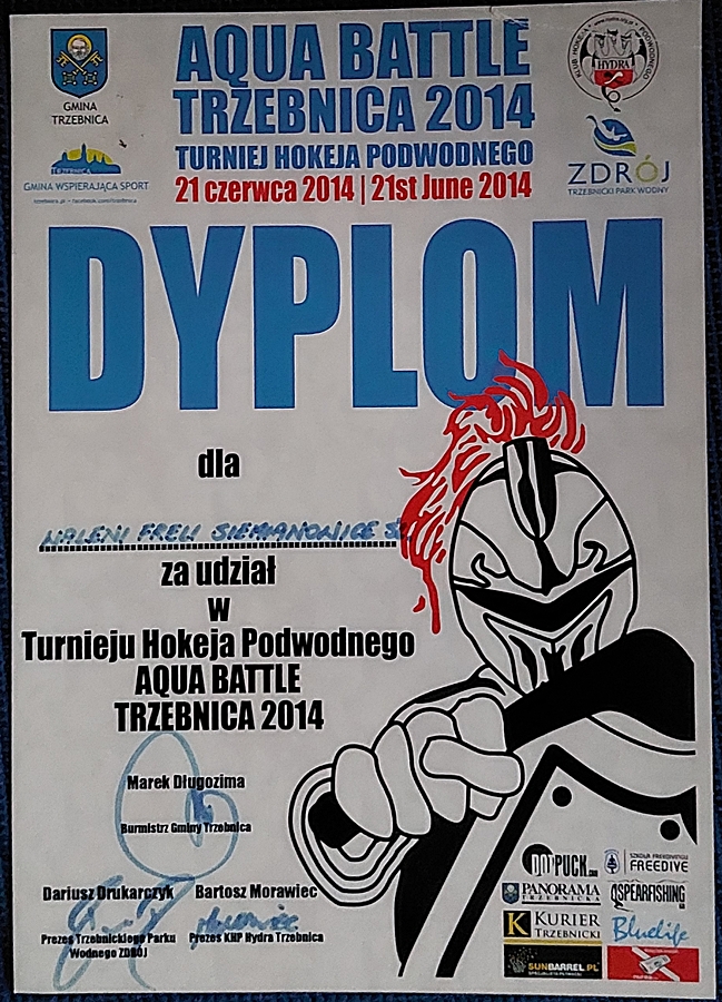 Hokej pod wodą Walenie UWH Siemianowice Śląskie