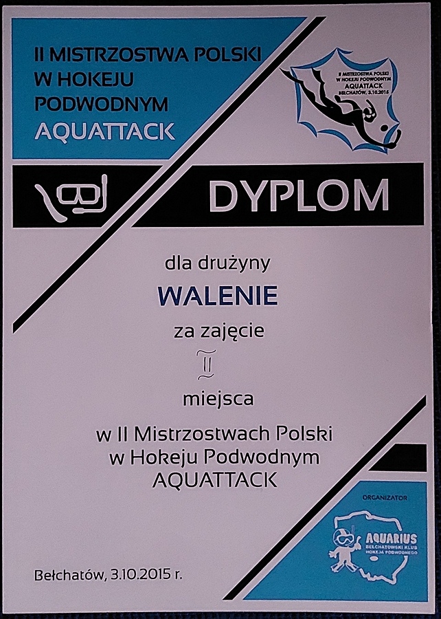 Hokej pod wodą Walenie UWH Siemianowice Śląskie