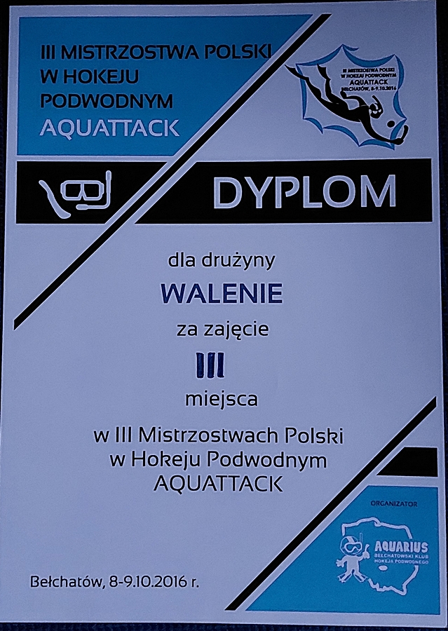 Hokej pod wodą Walenie UWH Siemianowice Śląskie