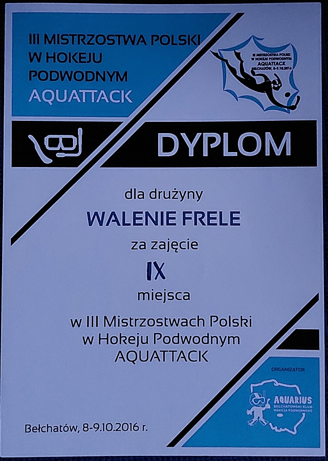 Hokej pod wodą Walenie UWH Siemianowice Śląskie